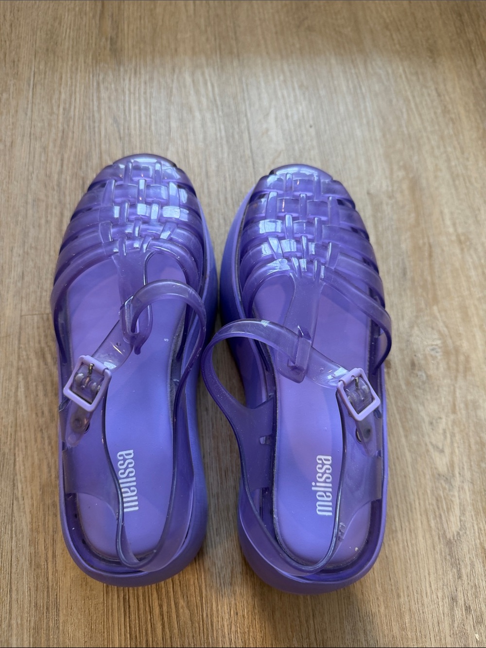 Melissa Purple Jelly Woven Strap Sandals for Women
